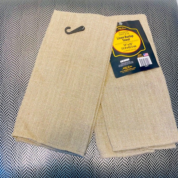 Other - 🌿💲5 TOWELS in Burlap Tan & Starlite Silver 13” X 25”
